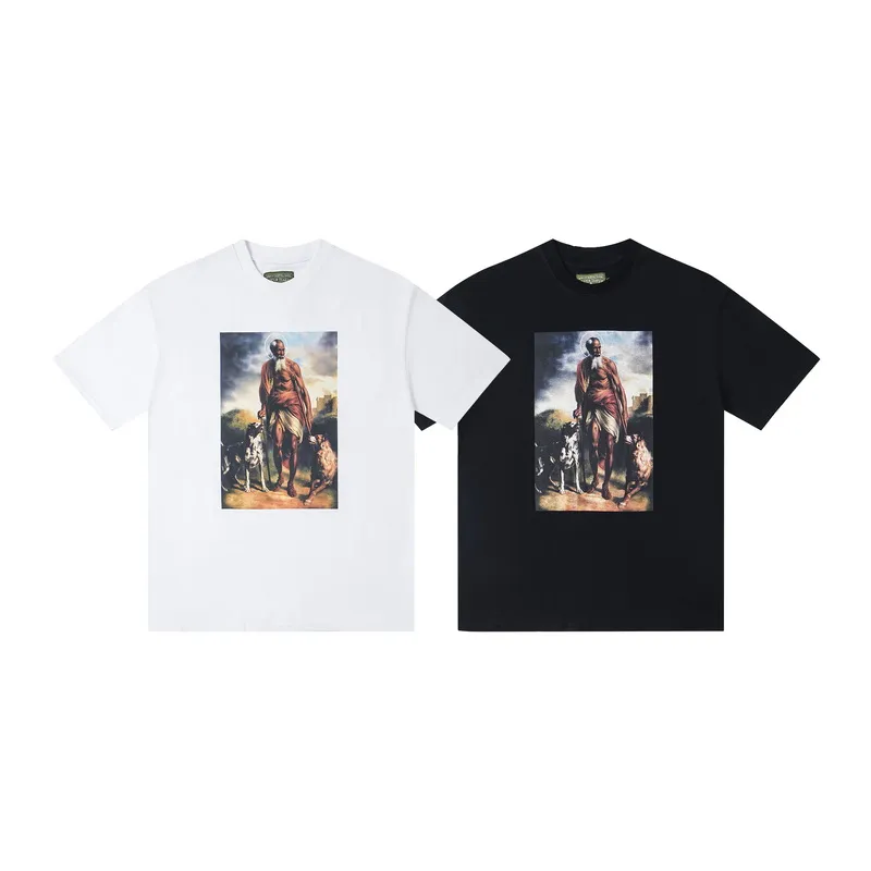 D315# DENIM TEARS Kapok classic pure cotton loose unisex white short-sleeved T-shirt P110 S-XL